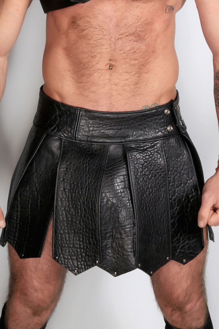 Kristen Bjorn Gay Leather Kilt
